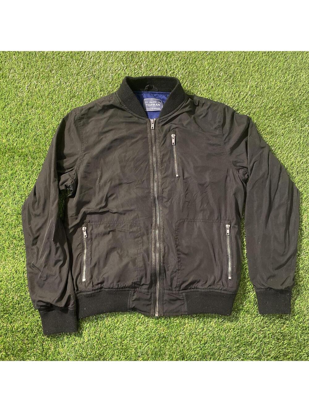 Topman black bomber jacket
